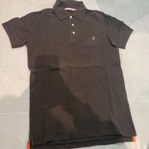 Carolina Herrera size small men polo brown color collar button down